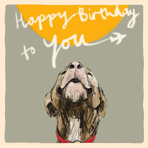 Greeting Card with Envelope -  Happy Birthday to you - Dog Theme