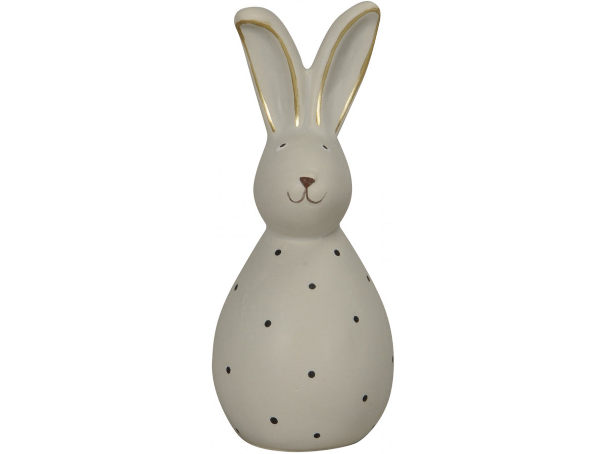 Polka Dot Ceramic Grey Rabbit Decorative Ornament