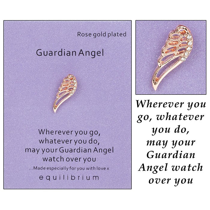 Equilibrium Sentiment Pin Brooch Guardian Angel Wings - The Cooks Cupboard Ltd