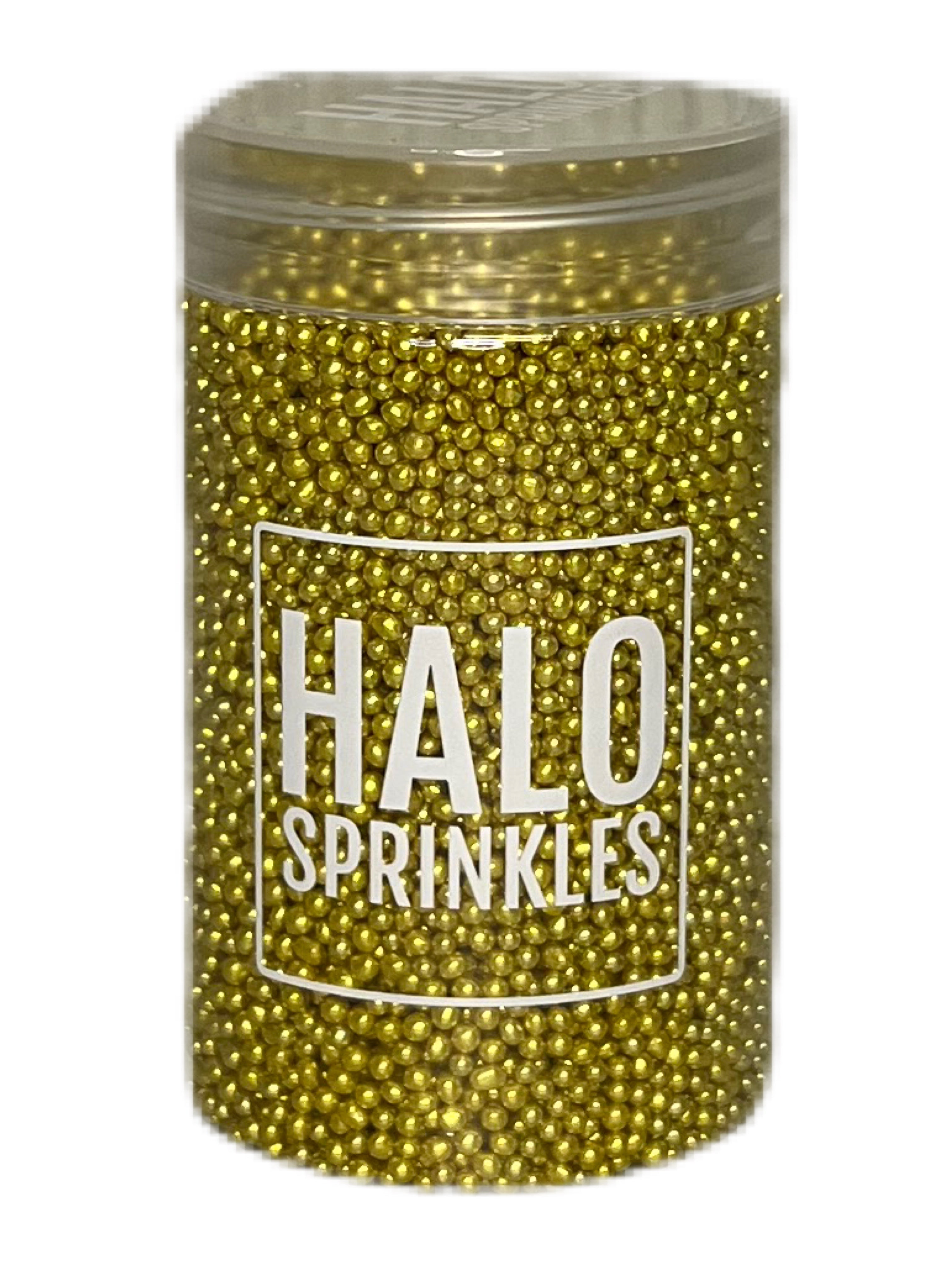 Halo Sprinkles - Luxury Edible Sprinkles - High Shine 2mm Gold Balls - Kate's Cupboard