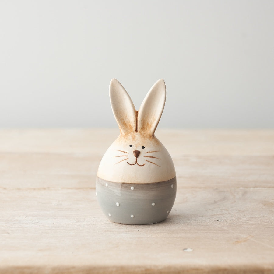Ceramic Decorative Egg Shape Bunny Rabbit in Egg Shape Spring Decorative Figure