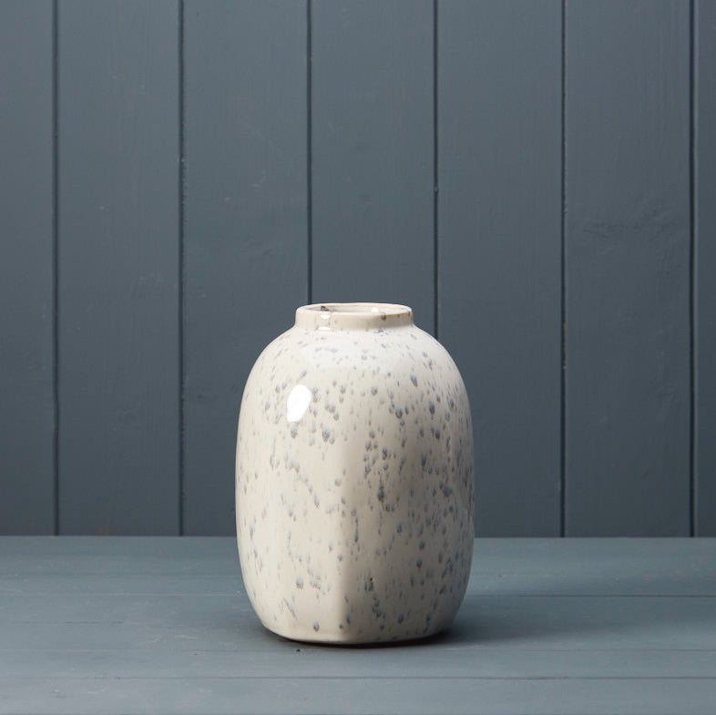 Speckled Ceramic Grey Toned Decorative Vase