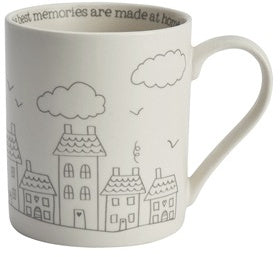 The best memories are made at home Illustrated Mug