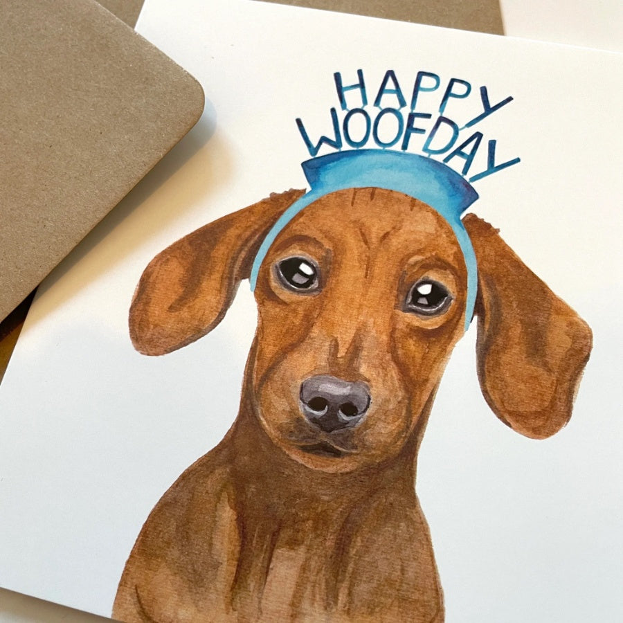 Greeting Card with Envelope - Happy Woof Day