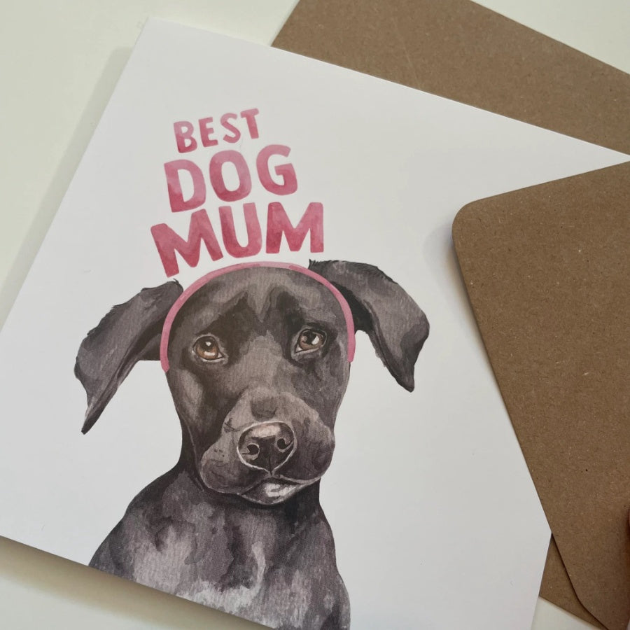 Greeting Card with Envelope -  Best Dog Mum