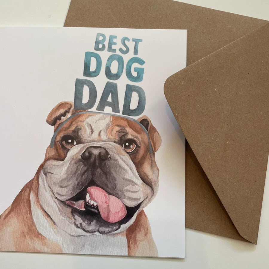 Greeting Card with Envelope -  Best Dog Dad