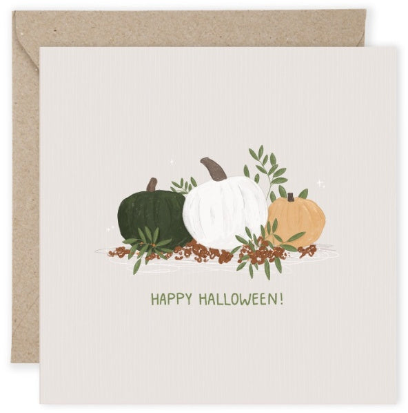 Greeting Card with Envelope - Happy Halloween - Pumpkin Design