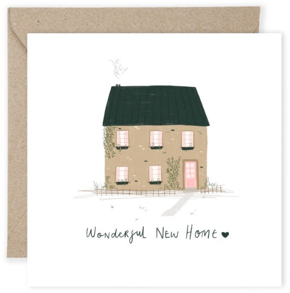 Greeting Card with Envelope - Wonderful New Home