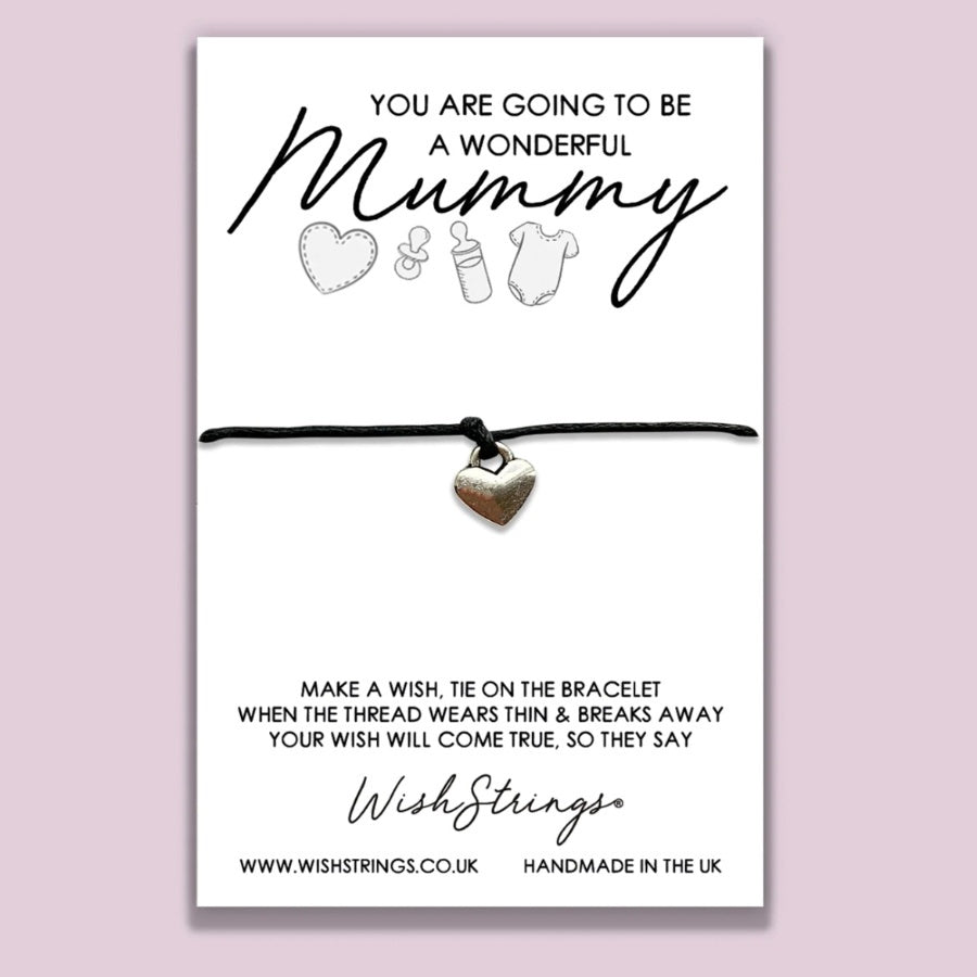 Little Wish Sentiment String Bracelet - You are Going to be a Wonderful Mummy