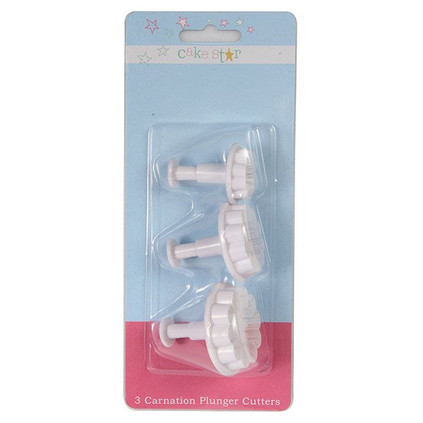 Cake Star Plunger Cutters - Carnation - The Cooks Cupboard Ltd