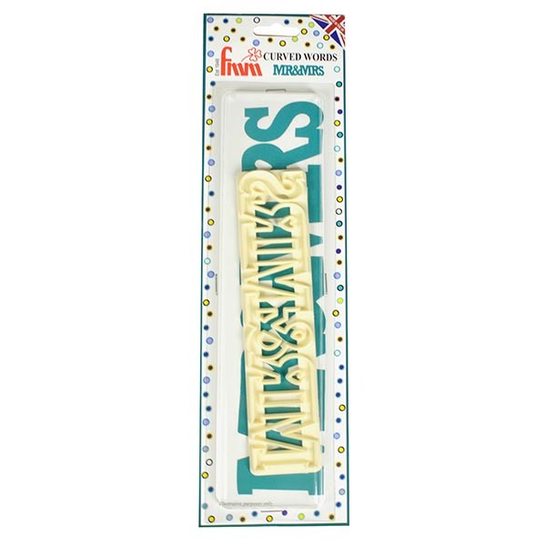 FMM 'Mr & Mrs' Large Cutter - Curved Words - The Cooks Cupboard Ltd