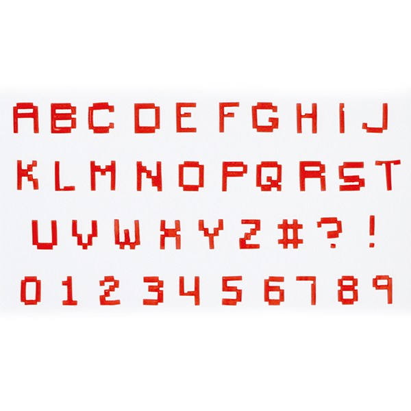 FMM - Pixel Alphabet Upper Case Number Letter Set - The Cooks Cupboard Ltd