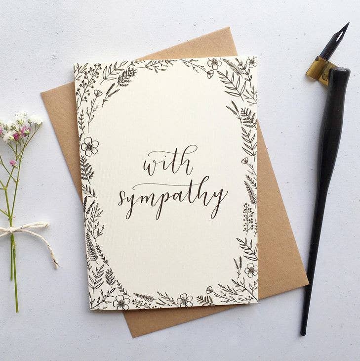 Eleri Haf Designs - With Sympathy Greeting Card