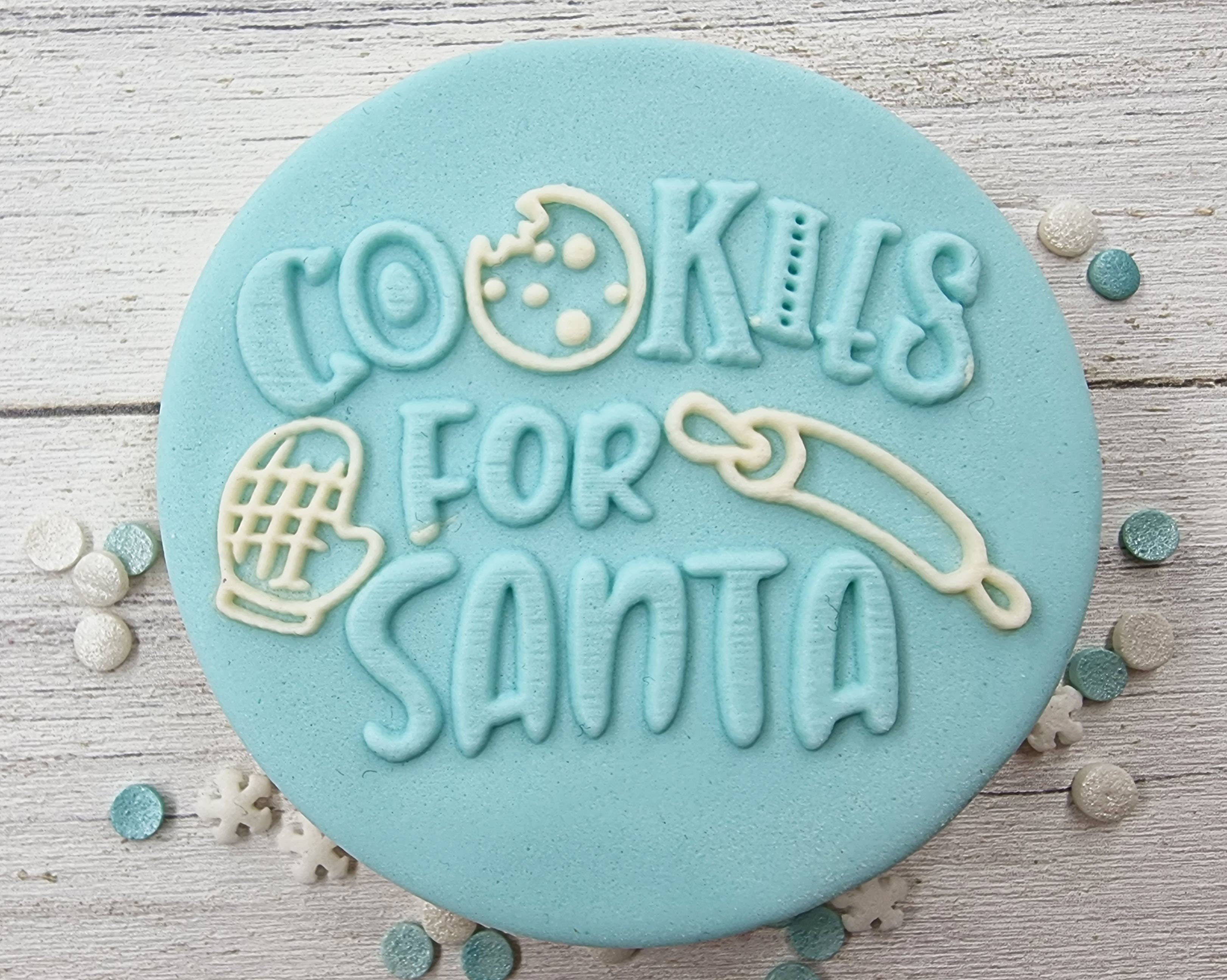 Make & Fun Cookies for Santa Christmas Fondant Embosser, Cookie Debosser