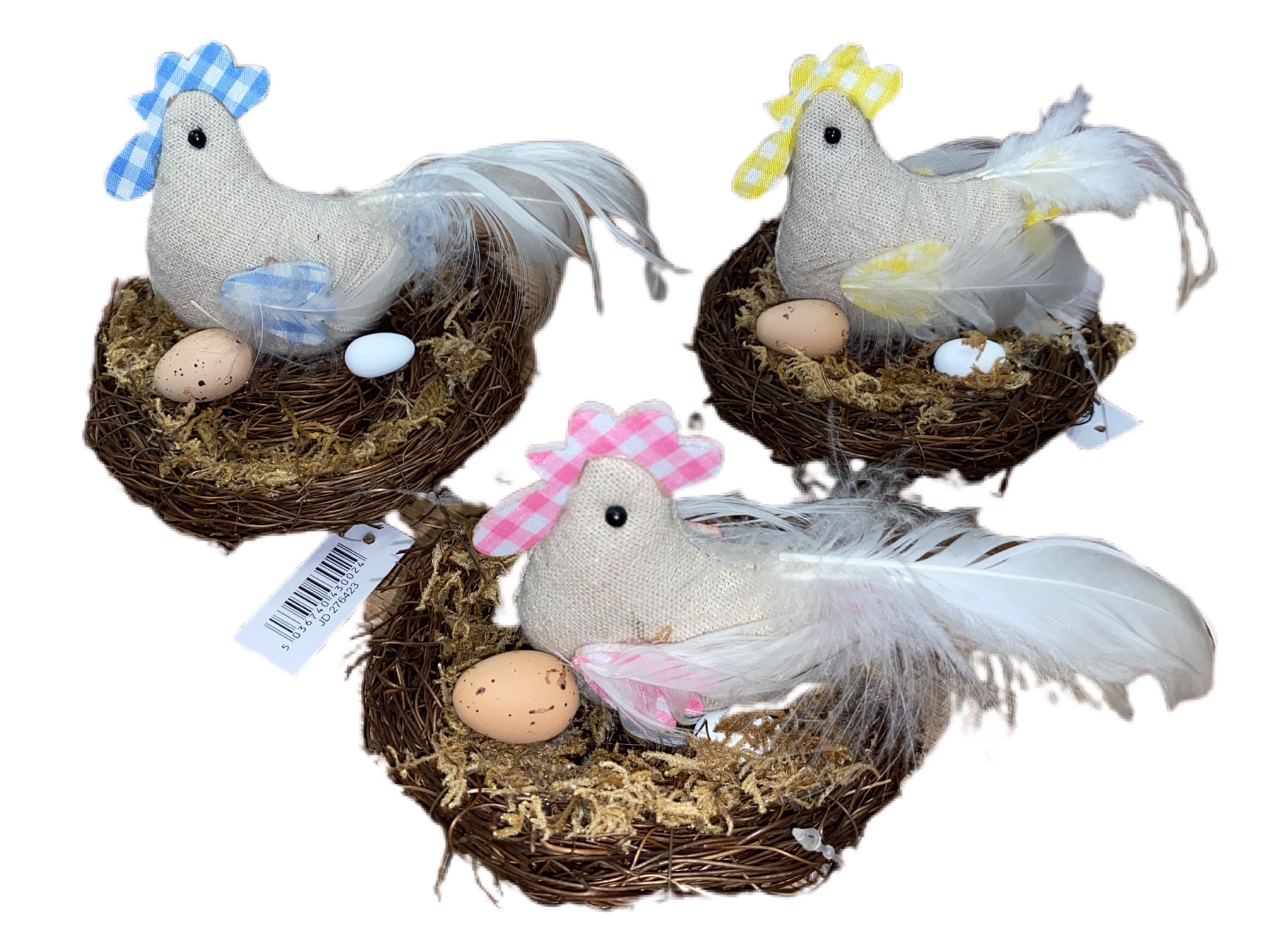 Decorative Easter Chicken with Eggs in Nest - The Cooks Cupboard Ltd
