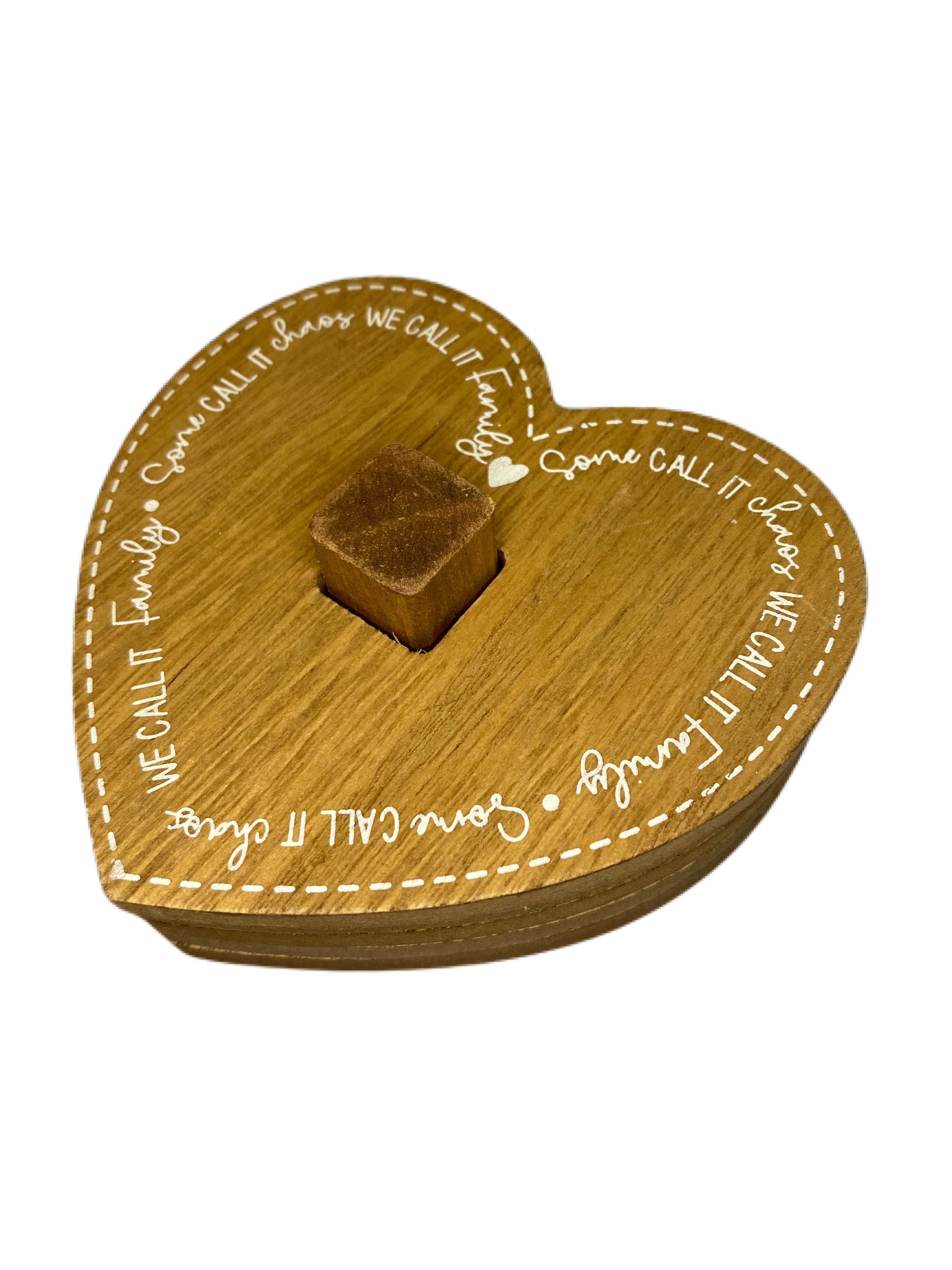 Set of Four Wooden Drinks Coasters with Family Themed Inscriptions - Kate's Cupboard