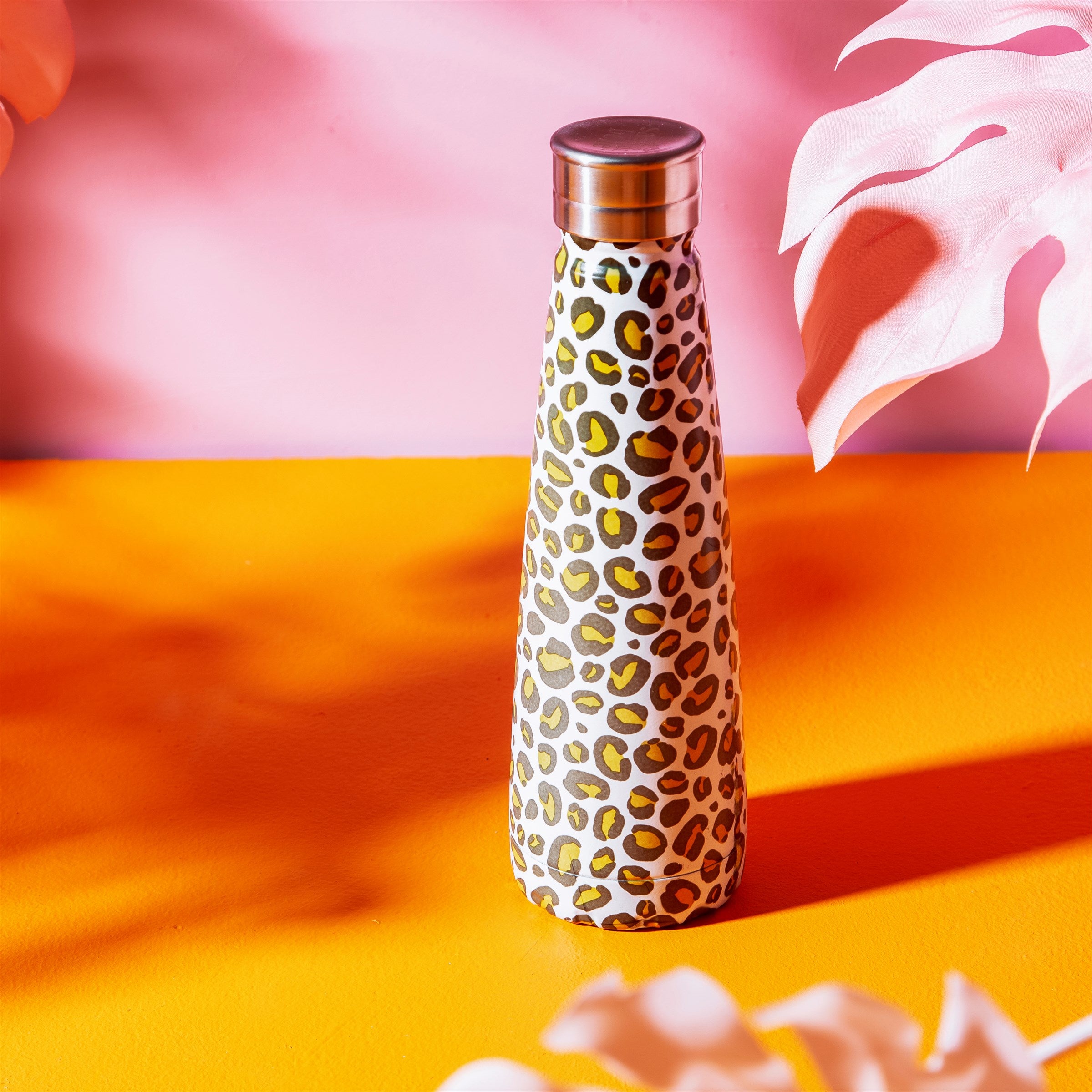 Sass and Belle Leopard Print  Stainless Steel Water Bottle - The Cooks Cupboard Ltd
