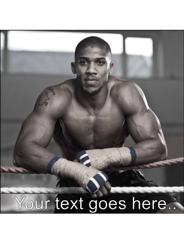 Anthony Joshua Boxing Thomas Personalised Edible Cake Topper Square Icing Sheet - The Cooks Cupboard Ltd