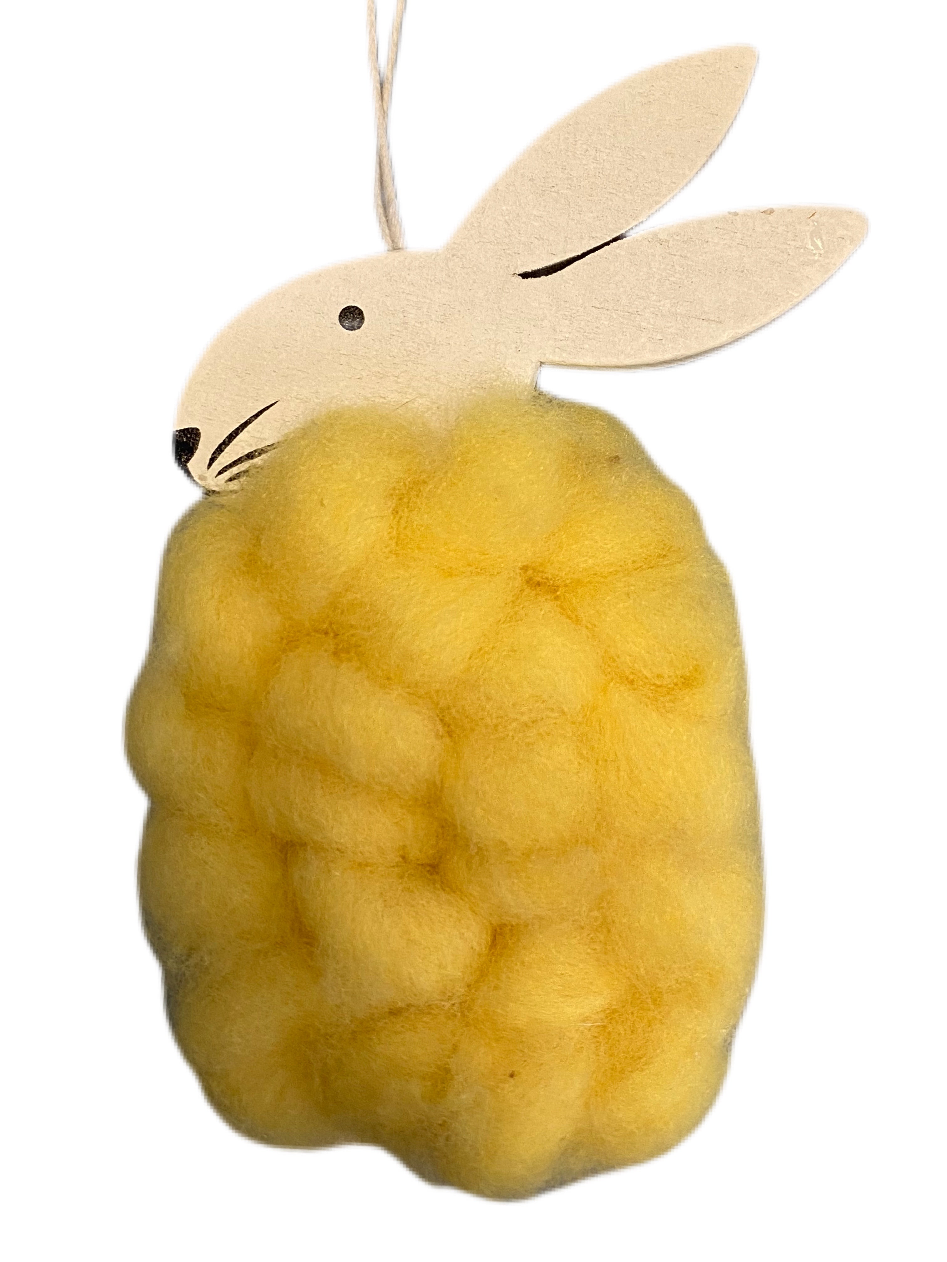 Easter Fun Woolly Hanging Yellow Bunny - Kate's Cupboard