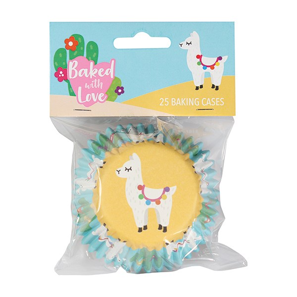 Baked with Love Llama Foil Cupcake Baking Cases - The Cooks Cupboard Ltd