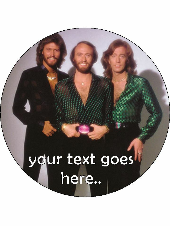 Bee Gees band artists music Personalised Edible Cake Topper Round Icing Sheet - The Cooks Cupboard Ltd
