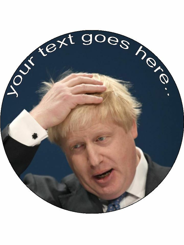 Boris Johnson MP Funny Personalised Edible Cake Topper Round Icing Sheet - The Cooks Cupboard Ltd