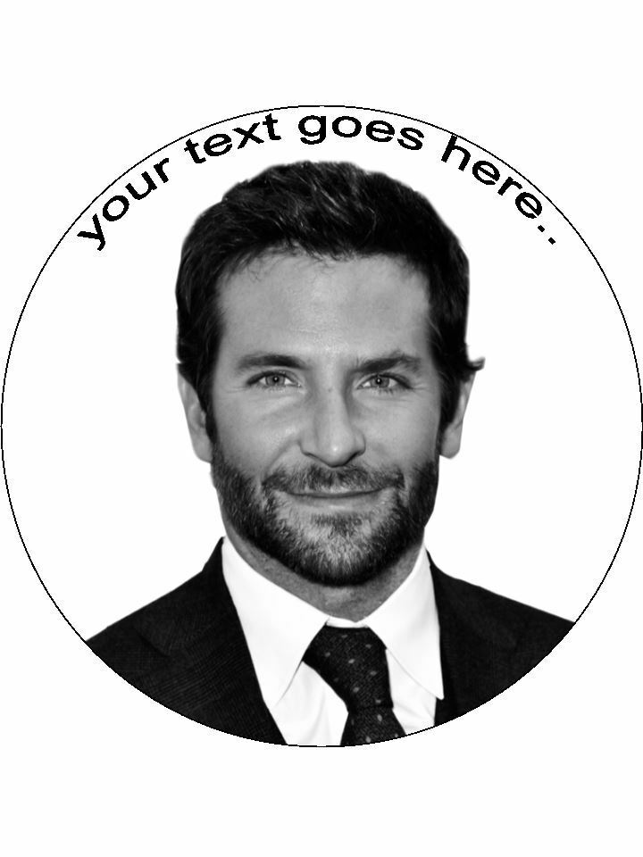 Bradley Cooper Personalised Edible Cake Topper Round Icing Sheet - The Cooks Cupboard Ltd