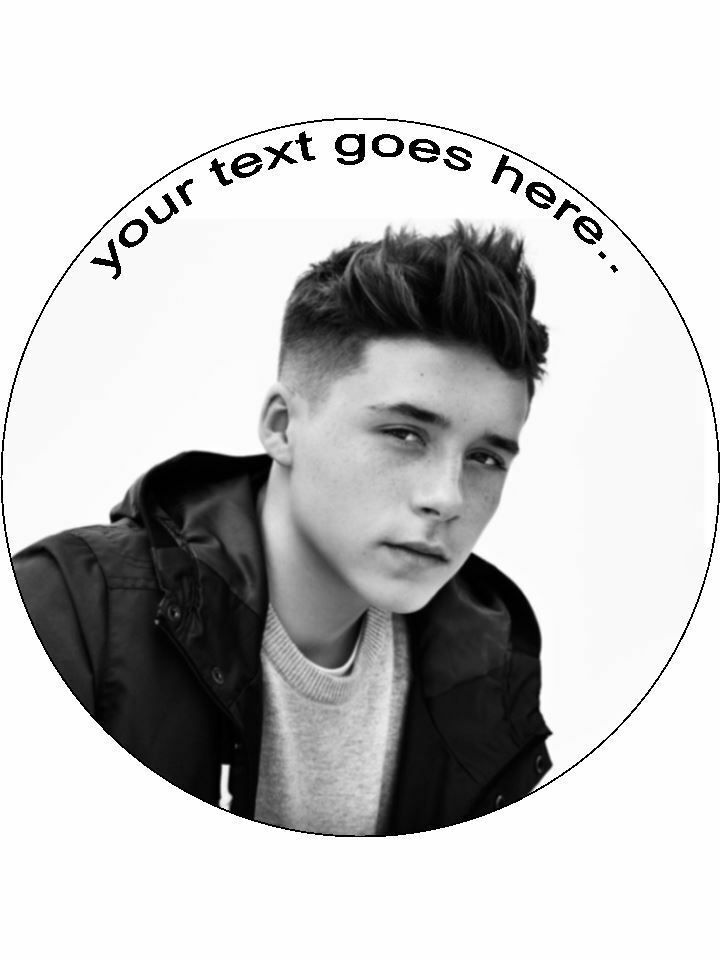 Brooklyn Beckham Personalised Edible Cake Topper Round Icing Sheet - The Cooks Cupboard Ltd