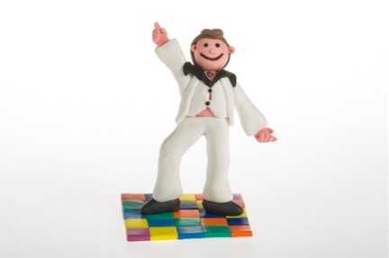 Claydough Dancing Dad / Groovy Man Figure Cake Topper - The Cooks Cupboard Ltd