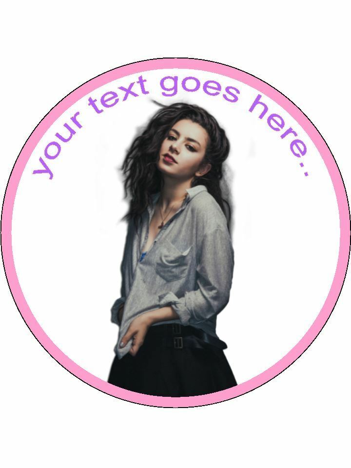 Charlie xcx singer music pop Personalised Edible Cake Topper Round Icing Sheet - The Cooks Cupboard Ltd