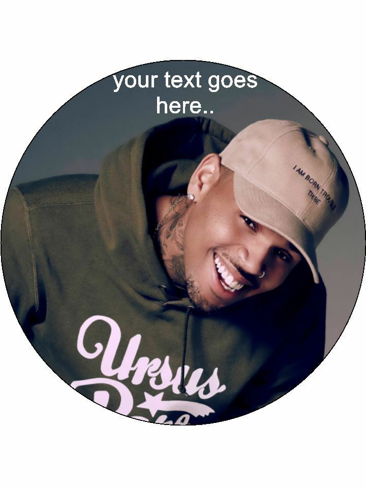 Chris brown music band artist Personalised Edible Cake Topper Round Icing Sheet - The Cooks Cupboard Ltd