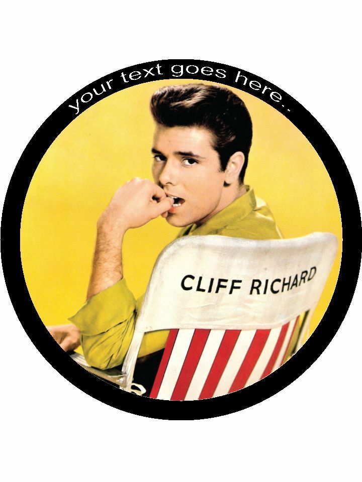 Cliff Richard Artist Personalised Edible Cake Topper Round Icing Sheet - The Cooks Cupboard Ltd