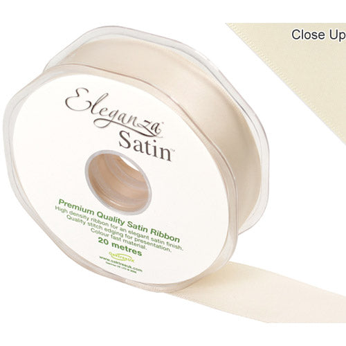 Cream Satin Ribbon - 25mm - The Cooks Cupboard Ltd