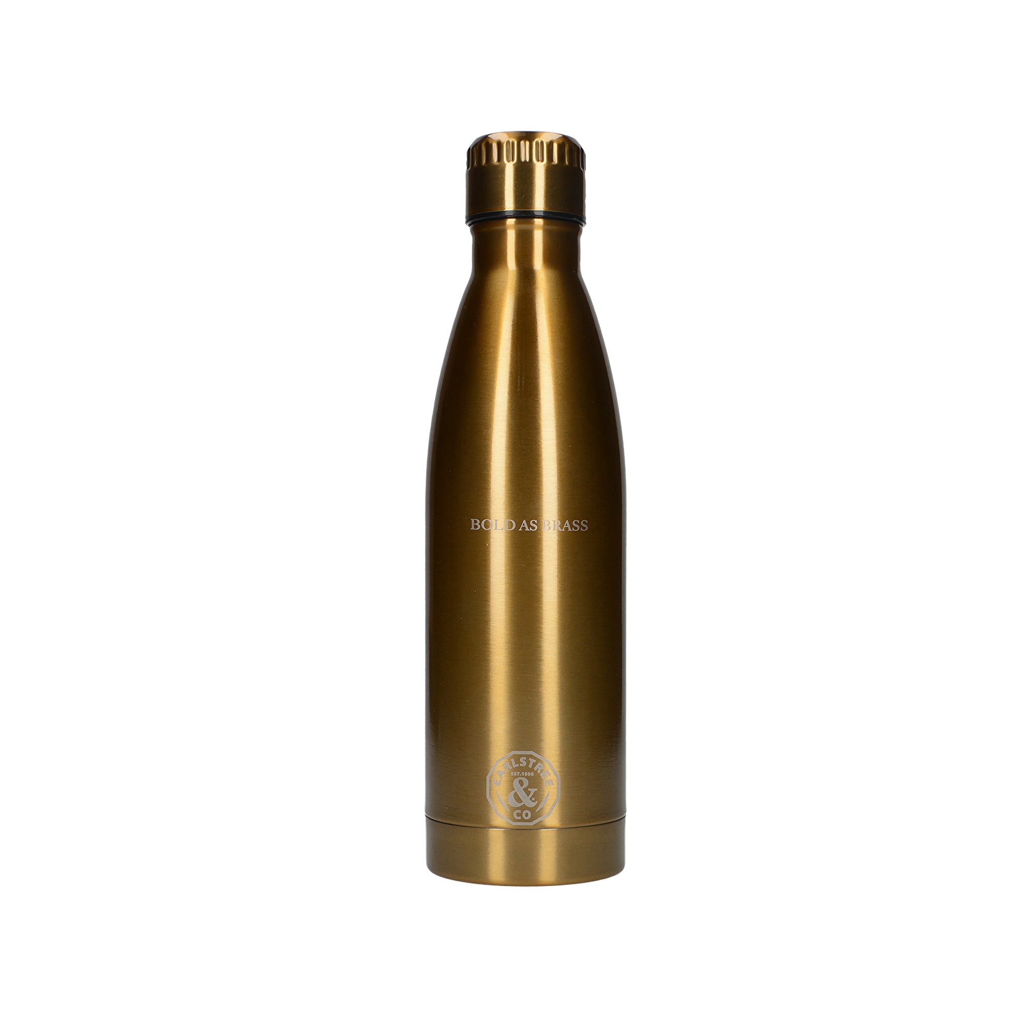 Creative Tops Earlstree & Co 500ml Bold as Brass Stainless Steel Water Bottle - The Cooks Cupboard Ltd