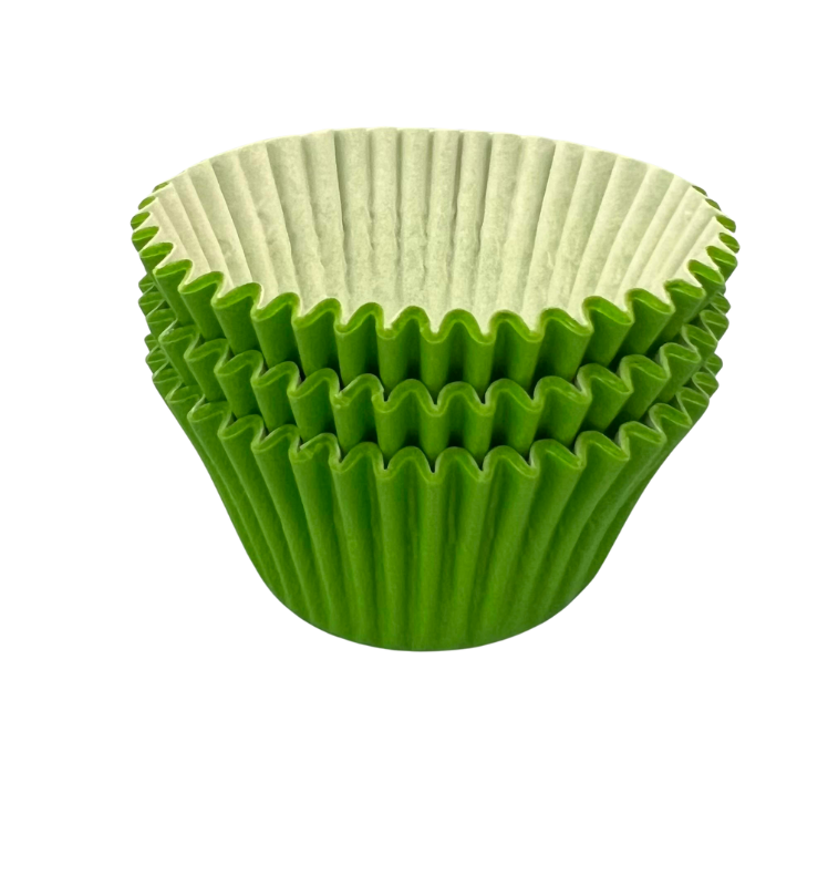 Paper Cupcake Baking Cases - pack of Approx 36 - Lime Green