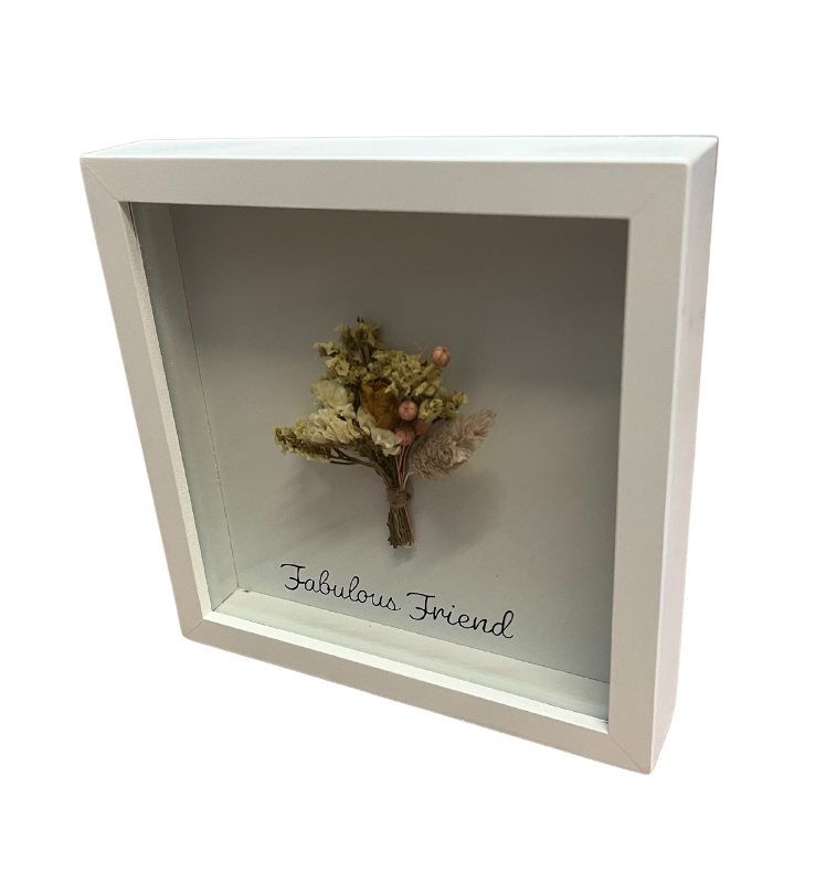 Fabulous Friend Box Frame Dried Foliage Flower Decorative Plaque