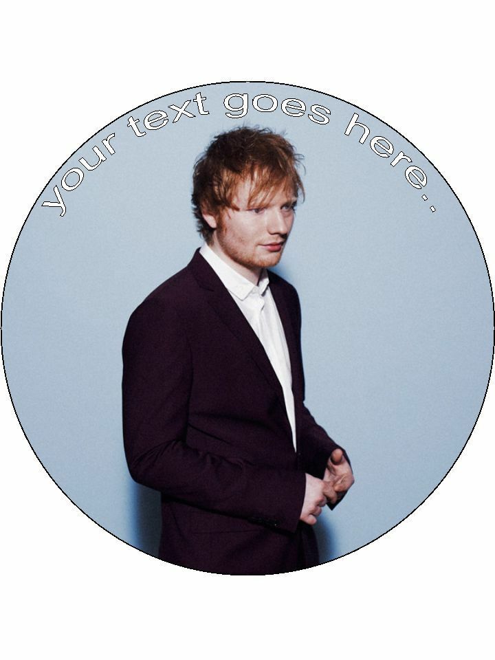 Ed Sheeran singer Personalised Edible Cake Topper Round Icing Sheet - The Cooks Cupboard Ltd