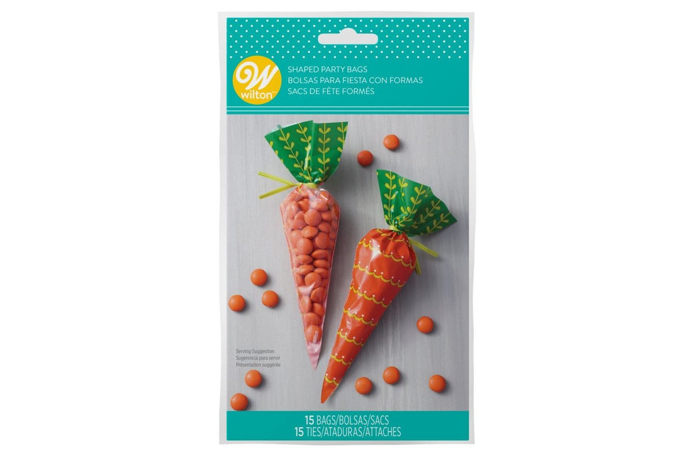 Wilton Easter Carrot Shaped Sweet Treat Bags - The Cooks Cupboard Ltd