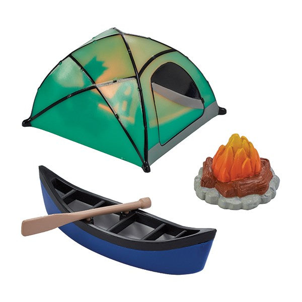 Fireside Camping Celebration Cake Decoration DecoSet - Boat, Tent & Campfire - The Cooks Cupboard Ltd