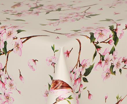 Floral Birds PVC Wipe Clean Vinyl Table Covering / Table Cloth - The Cooks Cupboard Ltd