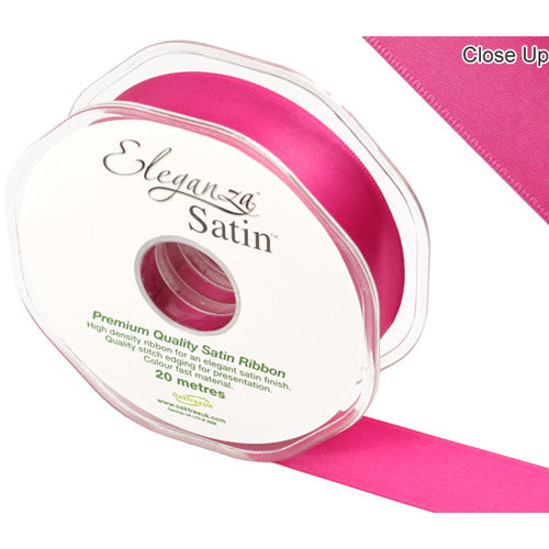 Fuchsia Pink Satin Ribbon - 25mm - The Cooks Cupboard Ltd