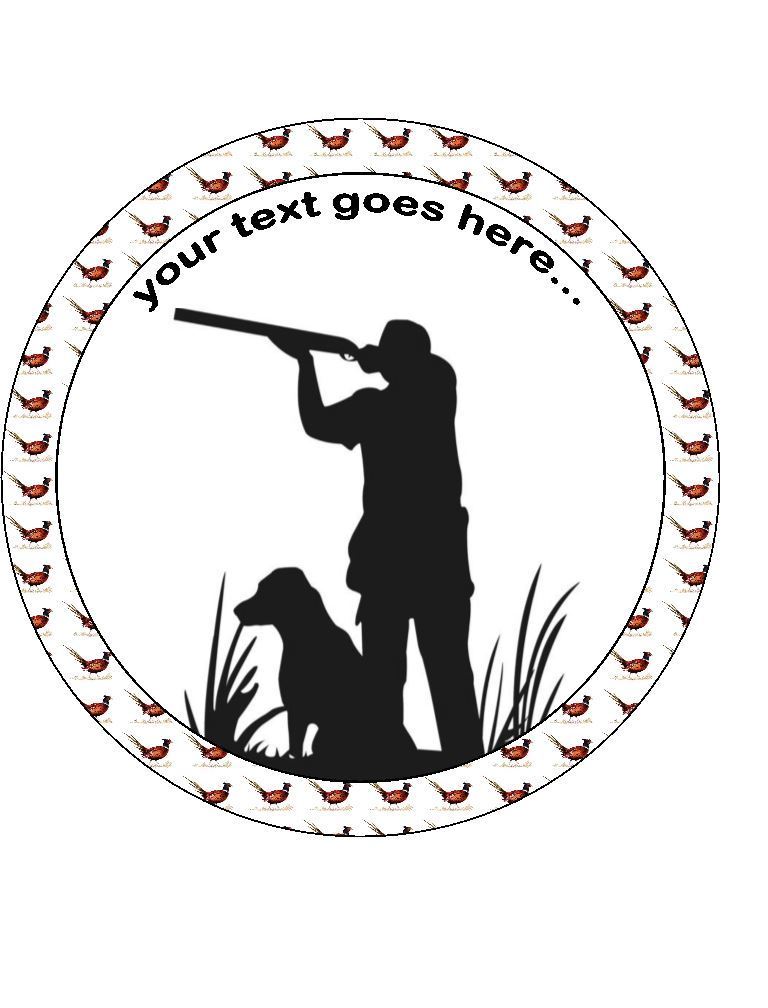 Game Hunting Pheasant Personalised Edible Cake Topper Round Icing Sheet - The Cooks Cupboard Ltd