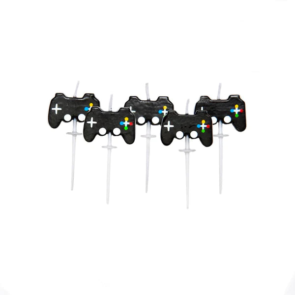 Gaming Gamer Controller Pick Candles - Pack of 5
