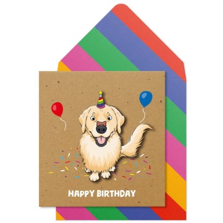 Greeting Card with Envelope - Happy Birthday - Dog Theme