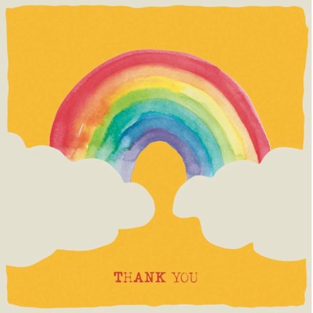 Greeting Card with Envelope - Rainbow - Thank you