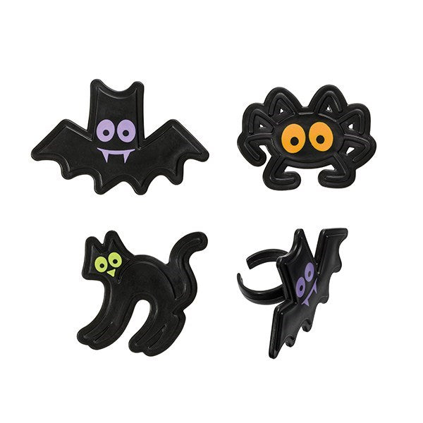 Halloween Character Rings assorted bats, cats, Spiders - Sold Singly - The Cooks Cupboard Ltd