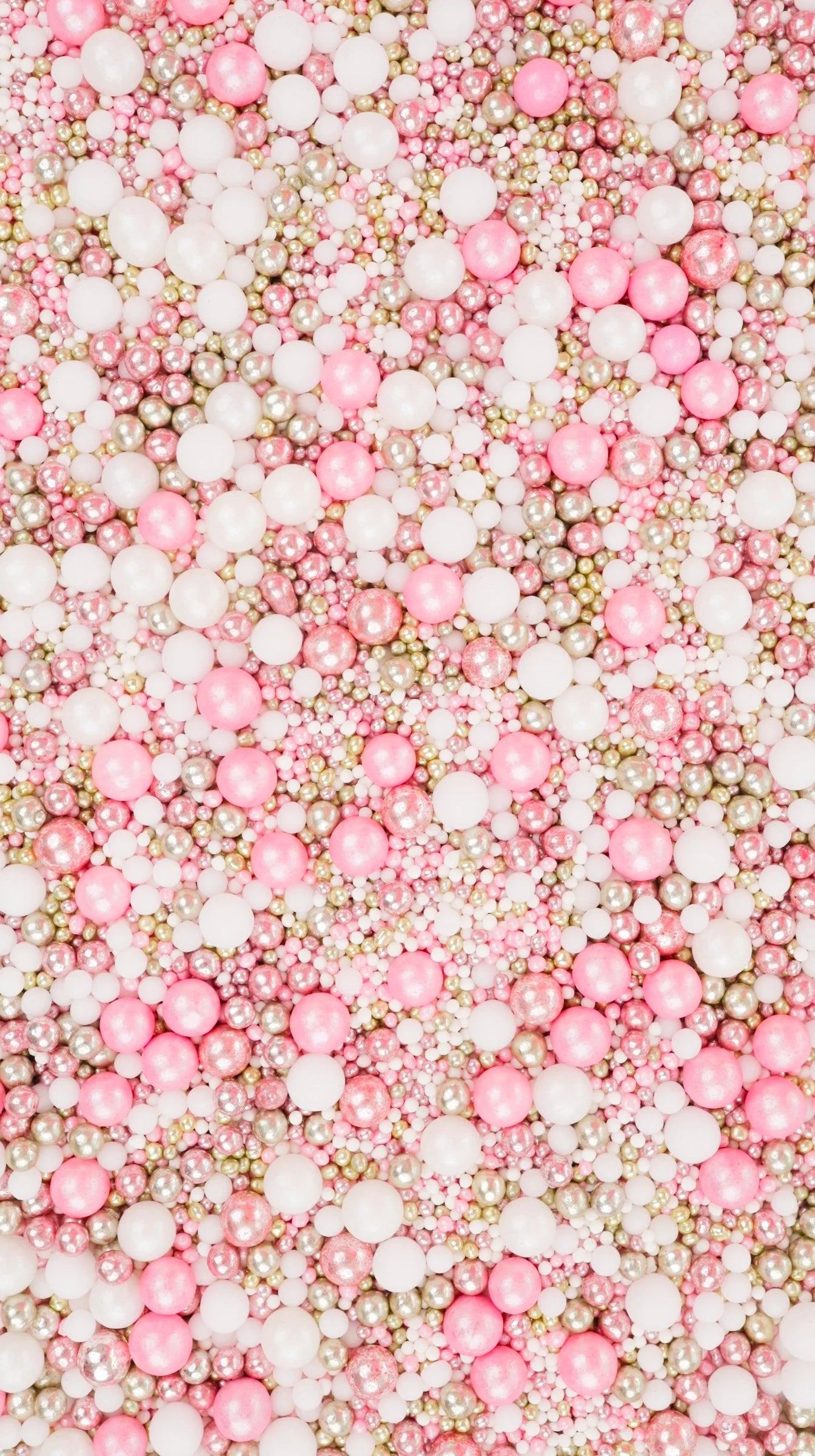 Halo Sprinkles - Luxury Pearls Edible Sprinkle Blend - Aisha - Gold, Pink and White