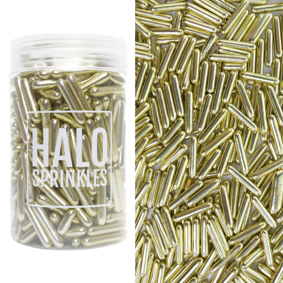Halo Sprinkles - Luxury Sprinkles - High Shine Gold Rods