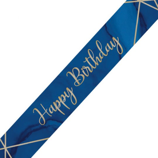 Happy Birthday Navy and Gold Geode Banner - The Cooks Cupboard Ltd