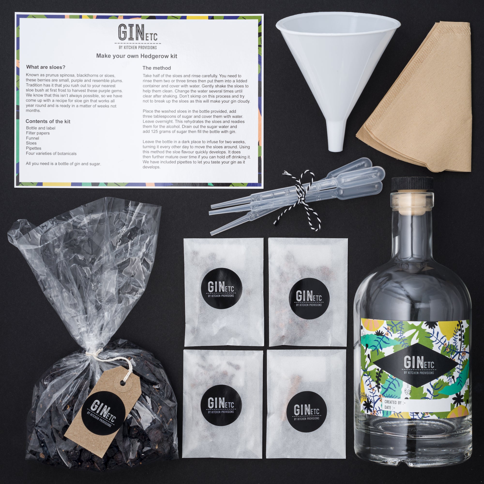 Gin Etc. Gin Maker's Kit - The Hedgerow Create your own Blended Sloe Gin